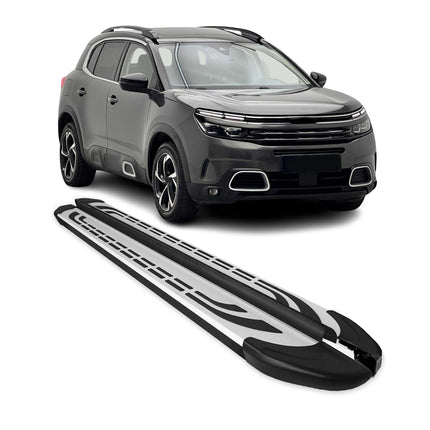 Trittbretter Seitenschweller für Citroen C5 Aircross 2018-2025 Alu Schwarz