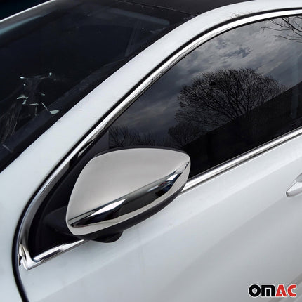 Spiegelkappen Spiegelabdeckung für Peugeot 308 2014-2021 Edelstahl Chrom 2tlg