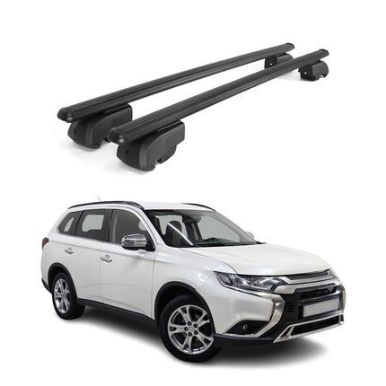 Dachträger Gepäckträger für Mitsubishi Outlander GF 2012-2021 ABE Schwarz 2x