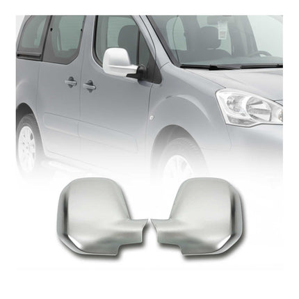 Spiegelkappen Spiegelabdeckung für Citroen Berlingo 2008-2012 Chrom ABS Matt