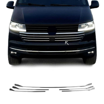 Kühlergrill Leisten für VW T6.1 Transporter 2019-2024 Highline Chrom 5x