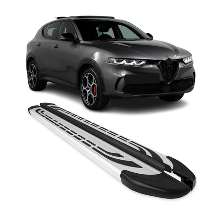 Trittbretter Seitenschweller für Alfa Romeo Tonale 2022-2026 Silber 2 tlg