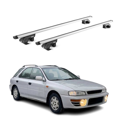 Dachträger für Subaru Impreza Kombi 1992-2011 5 tür 90kg Alu Silber 2x ABE