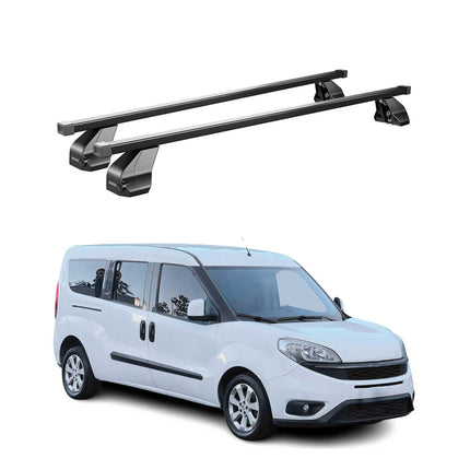 Menabo Dachträger Grundtäger für Fiat Doblo 2010-2022 75kg Stahl Schwarz 2 tlg