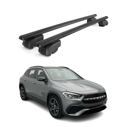 Dachträger Gepäckträger für Mercedes GLA H247 2020-2026 ABE Alu Schwarz 2tlg
