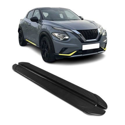 Trittbretter Seitenschweller für Nissan Juke II 2019-2026 Aluminium Schwarz 2tlg