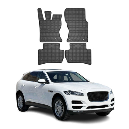 OMAC Gummi Fußmatten für Jaguar F-Pace 2016-2020 Automatten Gummi Schwarz 4tlg