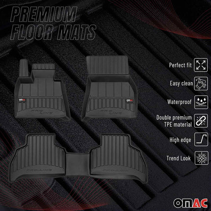 OMAC Gummi Fußmatten für BMW X5 G05 2019-2026 Premium TPE Automatten Schwarz 3x