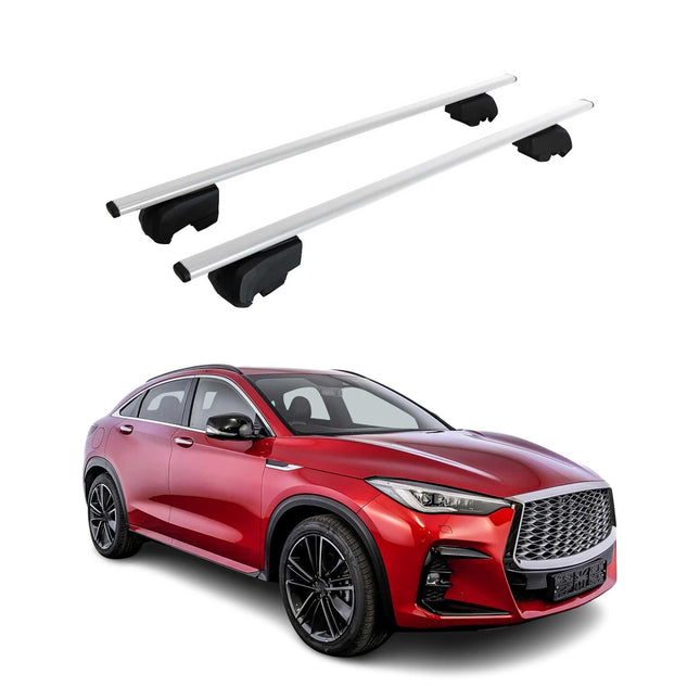 Dachträger Grundtäger für Infiniti QX50 2018-2025 75kg Metall Silber 2 tlg