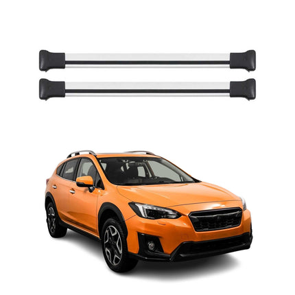Dachträger Grundtäger für Subaru XV mk1 2012-2017 75kg Aluminium Silber 2tlg
