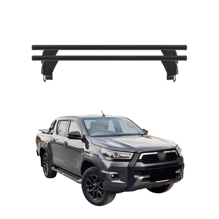 Menabo Dachträger Grundtäger für Toyota Hilux 2015-2026 50kg Alu Schwarz 2 tlg