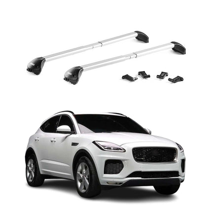 Dachträger Grundtäger für Jaguar E-Pace 2018-2024 100kg Alu Silber 2 tlg ABE