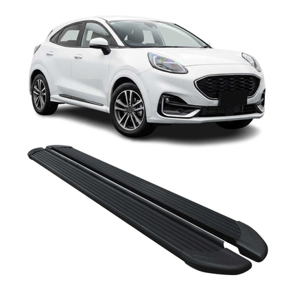 Seitenschweller Trittbretter Schweller für Ford Puma 2019-2026 Aluminium Schwarz