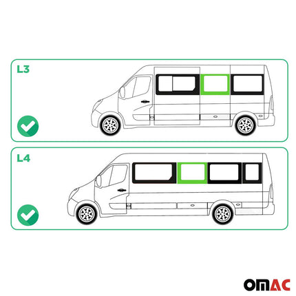 Seitenfenster Fenster für Opel Movano 2010–2021 Ohne Schiebetür Links L3 L4