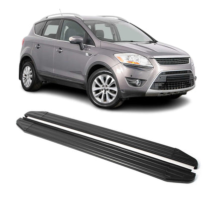 Trittbretter Seitenschweller für Ford Kuga I 2008-2012 Alu Schwarz ABE