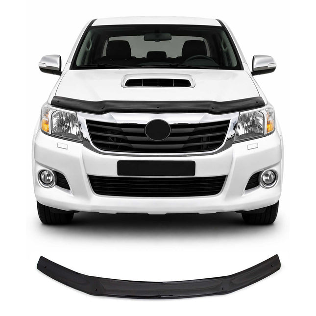 Motorhaube Deflektor Steinschlagschutz für Toyota Hilux VII 2011-2015 Schwarz