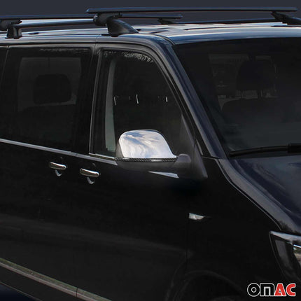 Spiegelkappen Leiste für VW T5 2010-2015 Silver Echt Carbon Silber Schwarz 2x