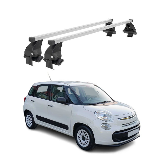 Menabo Dachträger Grundtäger für Fiat 500L 2012-2022 50kg Stahl Silber 2 tlg