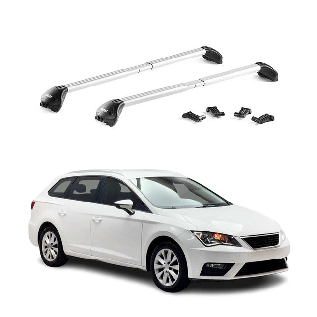 Dachträger Grundtäger für Seat Leon Kombi 2012-2026 100kg Alu Silber 2x ABE
