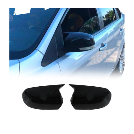 Spiegelkappen für Ford Mondeo 3 & Fiesta 6 & Fusion ab FL ABS Piano Schwarz 2x