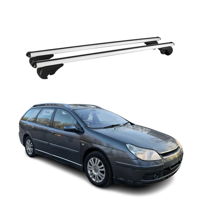 Dachträger Grundtäger für Citroen C5 Kombi 2001-2008 75kg Aluminium Silber 2 tlg