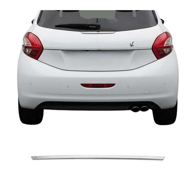 Kofferraumleiste Heckklappe Leiste für Peugeot 208 2012-2019 Edelstahl Chrom