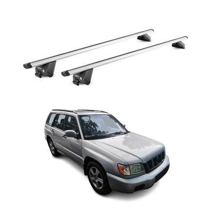 Dachträger Grundtäger für Subaru Forester I 1997-2002 100kg Alu Silber 2tlg ABE