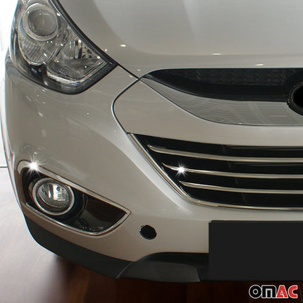 Kühlergrill Leisten Grillleisten für Hyundai ix35 2010-2015 Edelstahl Chrom 4x