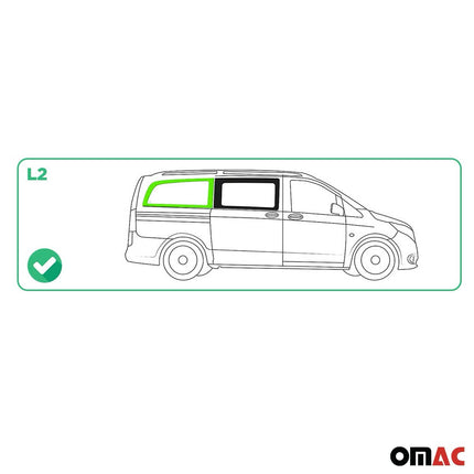 Seitenfenster Auto für Mercedes Vito W447 2014-2026 Rechts L2