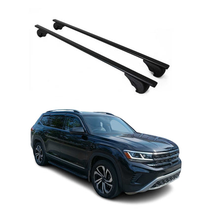Dachträger Grundtäger für VW Atlas 2017-2026 75kg Metall Schwarz 2 tlg