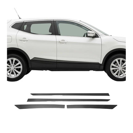 Seitentürleiste Türschutzleiste für Nissan Qashqai J11 2014-2021 Chrom Dunkel 4x