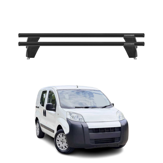 Menabo Dachträger Grundtäger für Citroen Nemo 2008-2017 75kg Alu Schwarz 2 tlg