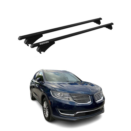 Menabo Dachträger Grundtäger für Lincoln MKX 2016-2018 75kg Alu Schwarz 2 tlg