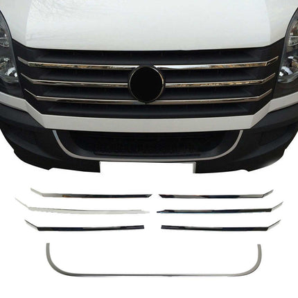 Kühlergrill Leisten Grillleisten für VW Crafter 2012-2017 Edelstahl Chrom 6tlg