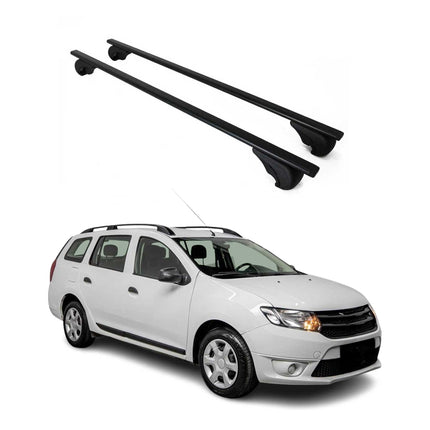 Dachträger Grundtäger für Dacia Logan MCV 2012-2021 75kg Metall Schwarz 2 tlg