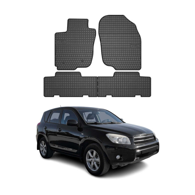OMAC Gummi Fußmatten für Toyota RAV4 2005-2012 Automatten Gummi Schwarz 4tlg
