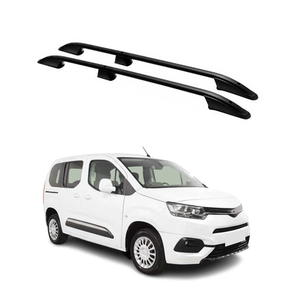 Dachreling Dachgepäckträger für Toyota Proace City 2019-2026 Kurzer Alu Schwarz