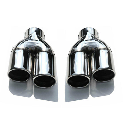 Auspuffblende Endrohr für Mercedes CLK C209 A209 2002-2010 Stahl Chrom 60mm 2x