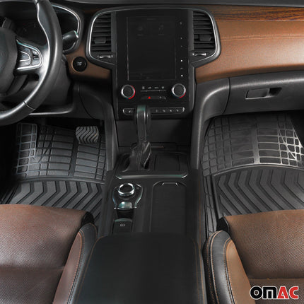 Fußmatten Gummimatten 3D Antirutsch für Mercedes GLA Klasse Gummi TPE Schwarz 4x