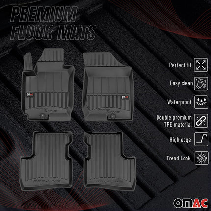 OMAC Gummi Fußmatten für Kia Pro Ceed 2007-2013 Premium TPE Automatten 4tlg