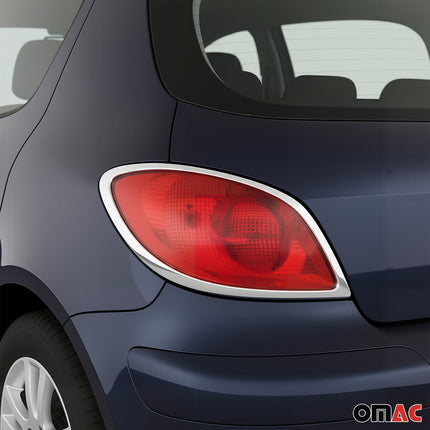 Rücklicht Leisten Heckleuchte für Peugeot 307 2001-2009 Chrom ABS Silber 2tlg