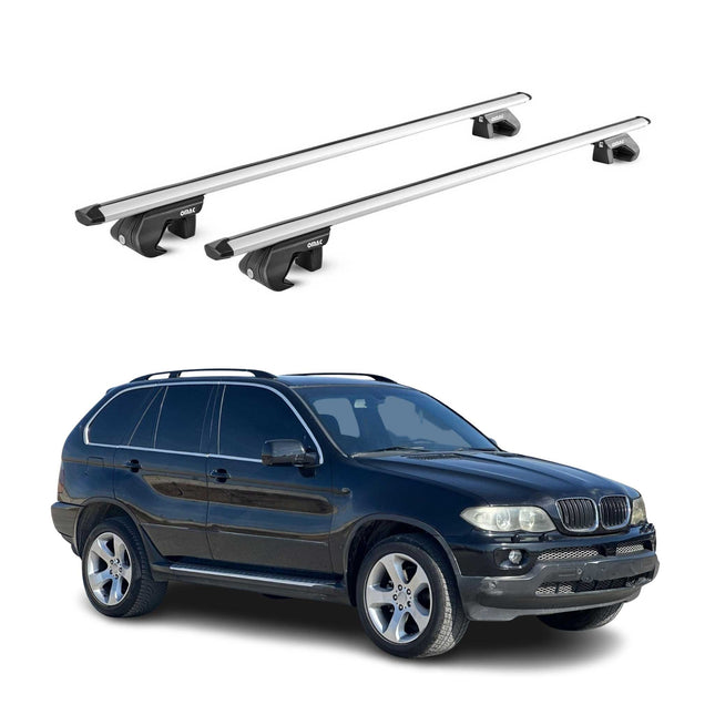 Dachträger Grundtäger für BMW X5 E53 E70 1999-2013 5 tür 90kg Alu Silber 2x ABE