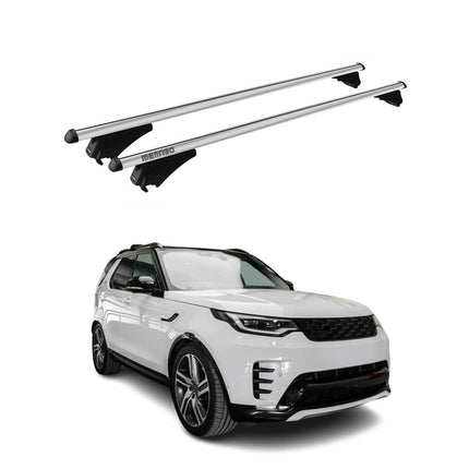 Menabo Dachträger für Land Rover Discovery 5 L462 2017-2026 Pre-FL Alu Silber 2x