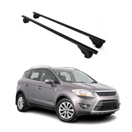 Dachträger Grundtäger für Ford Kuga I 2008-2012 75kg Metall Schwarz 2tlg