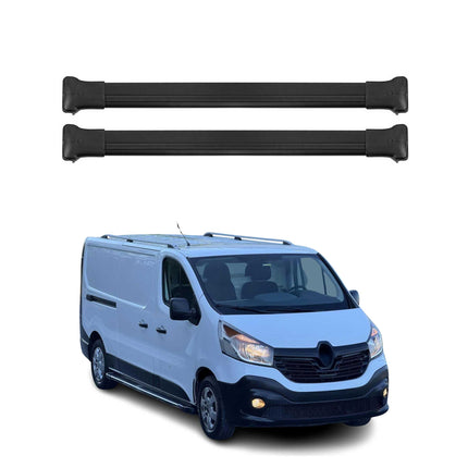 Dachträger Grundtäger für Renault Trafic 2014-2026 75kg Aluminium Schwarz 2 tlg