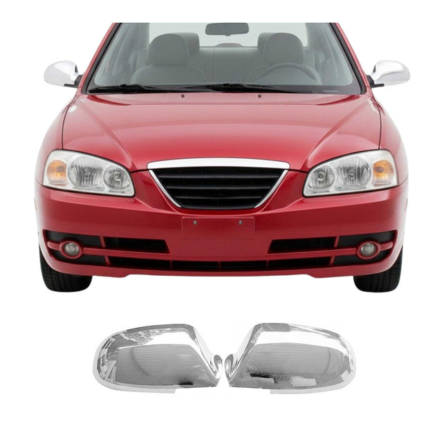 Spiegelkappen Spiegelabdeckung für Hyundai Elantra 2000-2006 Chrom ABS Silber