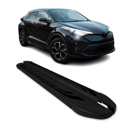 Trittbretter Seitenschweller für Toyota C-HR Hybrid 2016-2023 Schwarz Aluminium
