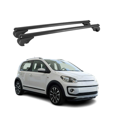 Dachträger für VW Up 2011-2023 Gepäckträger Grundträger Aluminium Schwarz 2tlg