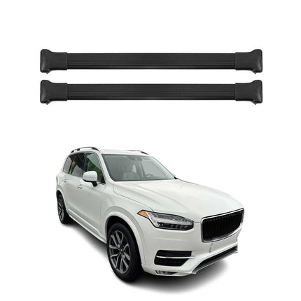Dachträger Grundtäger für Volvo XC90 2015-2019 75kg Aluminium Schwarz 2 tlg