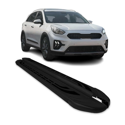 Trittbretter Schweller Seitenbretter für Kia Niro I 2017-2022 Aluminium Schwarz